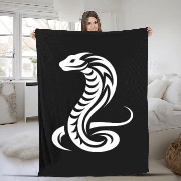 Discover Poisonous T Tattoo Style C Snake Fleece Blankets