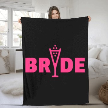 Discover Bride Bubbly (Hen Night Bachelorette Party Pink) Fleece Blankets