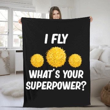 Discover I Fly What's Your Superpower? Funny Cheer Flyer Fleece Blankets