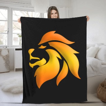 Discover Gold Lion Fleece Blankets