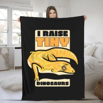 Discover I Raise Tiny Dinosaurs Gekkota Crested Lizard Fleece Blankets