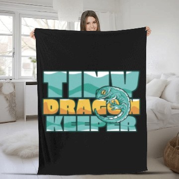 Discover Tiny Dragon Keeper Crested Lizard Gekkota Leopard Fleece Blankets