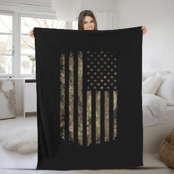 Discover Camo American Flag Usa Military Tactical Fleece Blankets