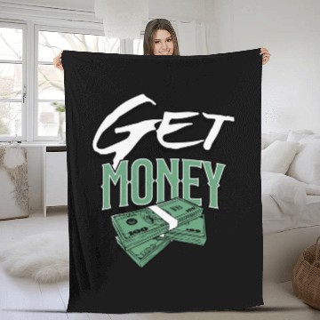 Discover Get Money Fleece Blankets