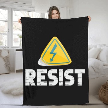 Discover Resist Electrical Engineer Physicist Electrician Fleece Blankets