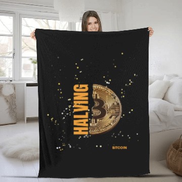 Discover Bitcoin Halving 2024, $70K Memorial Fleece Blankets