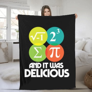 Discover I Ate Some Pie and It Was Delicious Math Pun Pi Fleece Blankets