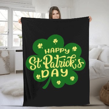 Discover St. Patrick's Day - Rainbow - Cute Happy Saint Fleece Blankets