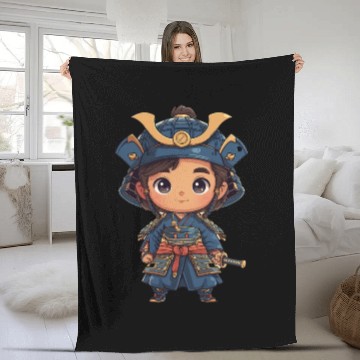 Discover Samurai warrior Kid Fleece Blankets