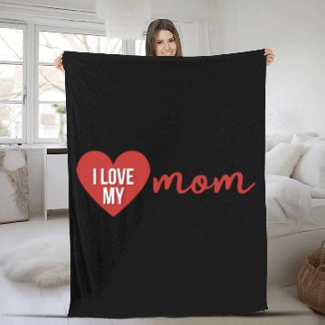 Discover i love my mom Fleece Blankets