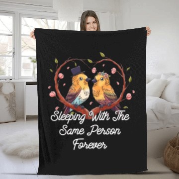 Discover Sleeping With The Same Person Marriage Wedding Mar Fleece Blankets