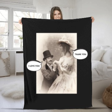 Discover I love you. Thank you. Fleece Blankets