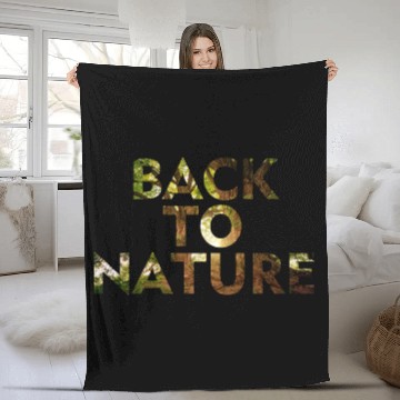 Discover Back To Nature Design Logo Abstract Fleece Blankets