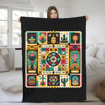 Discover Loteria: Mexico's Bingo Fiesta Fleece Blankets