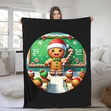 Discover Gingerbread Teach's Yuletide Class Fleece Blankets