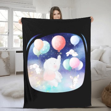 Discover Elephant And Rabbit Flying To Space Using Balloon Fleece Blankets