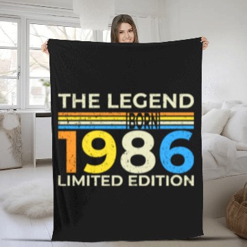 Discover The Legend 1986 Logo Design Limited Edition Fleece Blankets