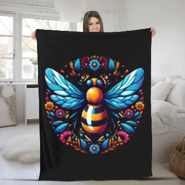 Discover Queen Bee Jewelry Jewels Cute Beekeeping Beekeeper Fleece Blankets