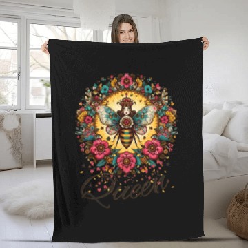Discover Queen Bee Jewelry Jewels Cute Beekeeping Beekeeper Fleece Blankets