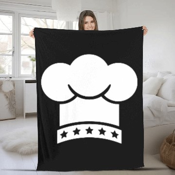 Discover Kitchen chef's hat 5 stars Master Chef Cool Fleece Blankets