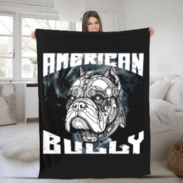 Discover American Bully Lover V Fleece Blankets