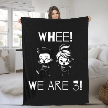 Discover "Whee!! We Are 3!" Toddler Twins Birthday Fleece Blankets