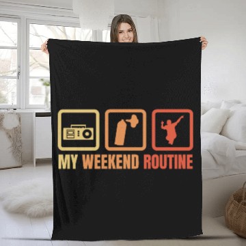Discover Break Dancer Weekend Routine Fleece Blankets