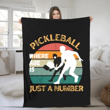 Discover Funny Pickleball Design Fleece Blankets