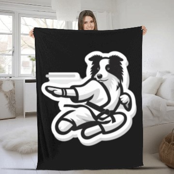 Discover KungFu Dog I Fleece Blankets
