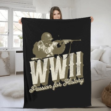 Discover World War 2 - Passion For History Fleece Blankets