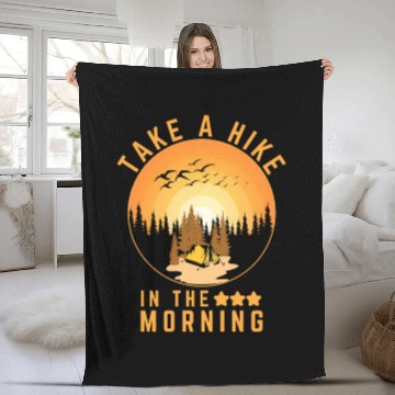 Discover Take A Hike Outdoor Hiking Nature Fleece Blankets