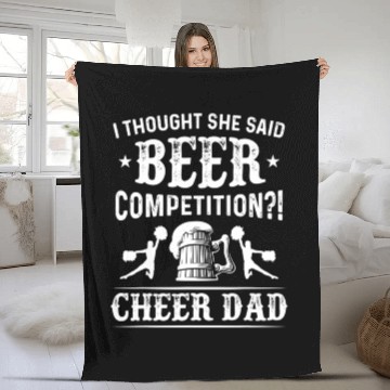 Discover I Thought She Said Beer Competition Funny Cheer Fleece Blankets