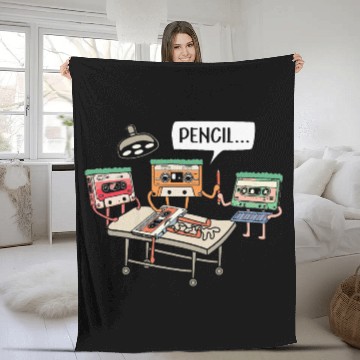 Discover Cassette Tape 80s Music Lover Fleece Blankets
