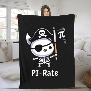Discover Pi-Rate Cat - Pi day Fleece Blankets