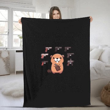Discover Gun Collector Beaver Fleece Blankets