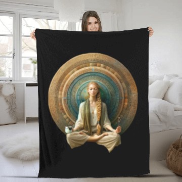 Discover Zen Harmony Mandala Fleece Blankets
