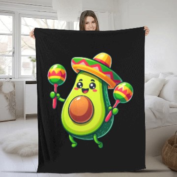 Discover Cinco de Mayo Avocado in Mexico Fleece Blankets
