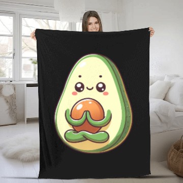 Discover Avocado Meditation Zen Levitation Fleece Blankets