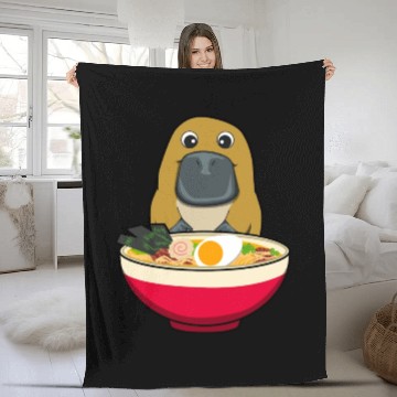 Discover PLATYPUS RAMEN Fleece Blankets