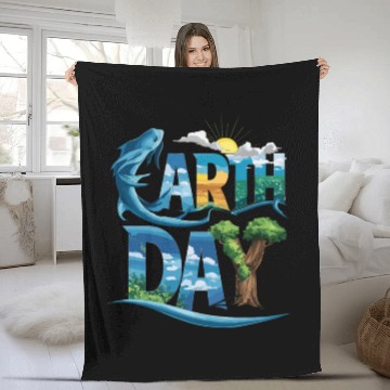 Discover Earth Day Every Day for men and women Fleece Blankets