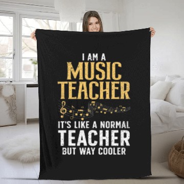 Discover Cool Music Teacher Art School Orchestra Fleece Blankets