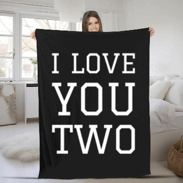 Discover I LOVE YOU TWO Fleece Blankets