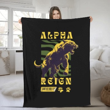 Discover Unleash The Inner Alpha: Fierce Animal Print Fleece Blankets