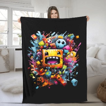 Discover geometry dash Fleece Blankets