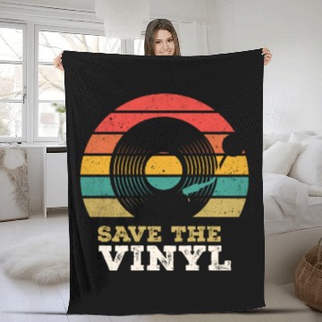 Discover Save the Vinyl Fleece Blankets