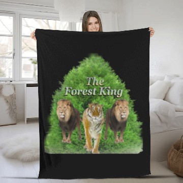 Discover Forest King Design Fleece Blankets