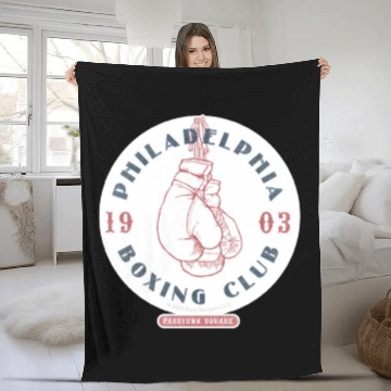 Discover Philadelphia Boxing Club 1903 Sticker Fleece Blankets