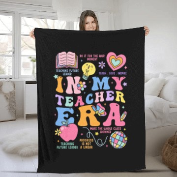 Discover In My Teacher Era Fleece Blankets