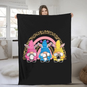 Discover A Lot Can Happen in 3 Day Gnomes Rainbow Ester Day Fleece Blankets
