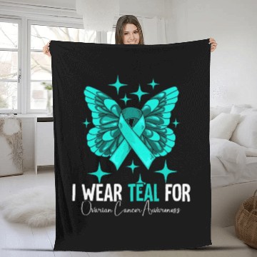 Discover I Wear Teal For Ovarian Cancer Awareness Fleece Blankets